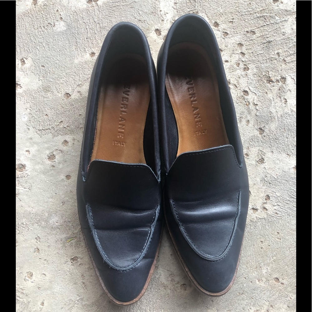 Everlane  Navy Leather Modern Loafers 7.5